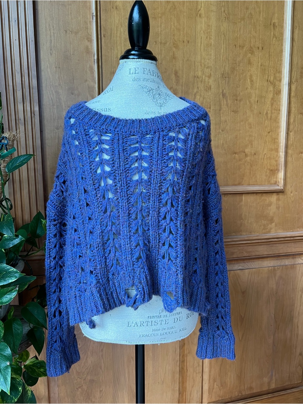 Altar’d State Blue/Purple Women's Sweater medium chunky knit